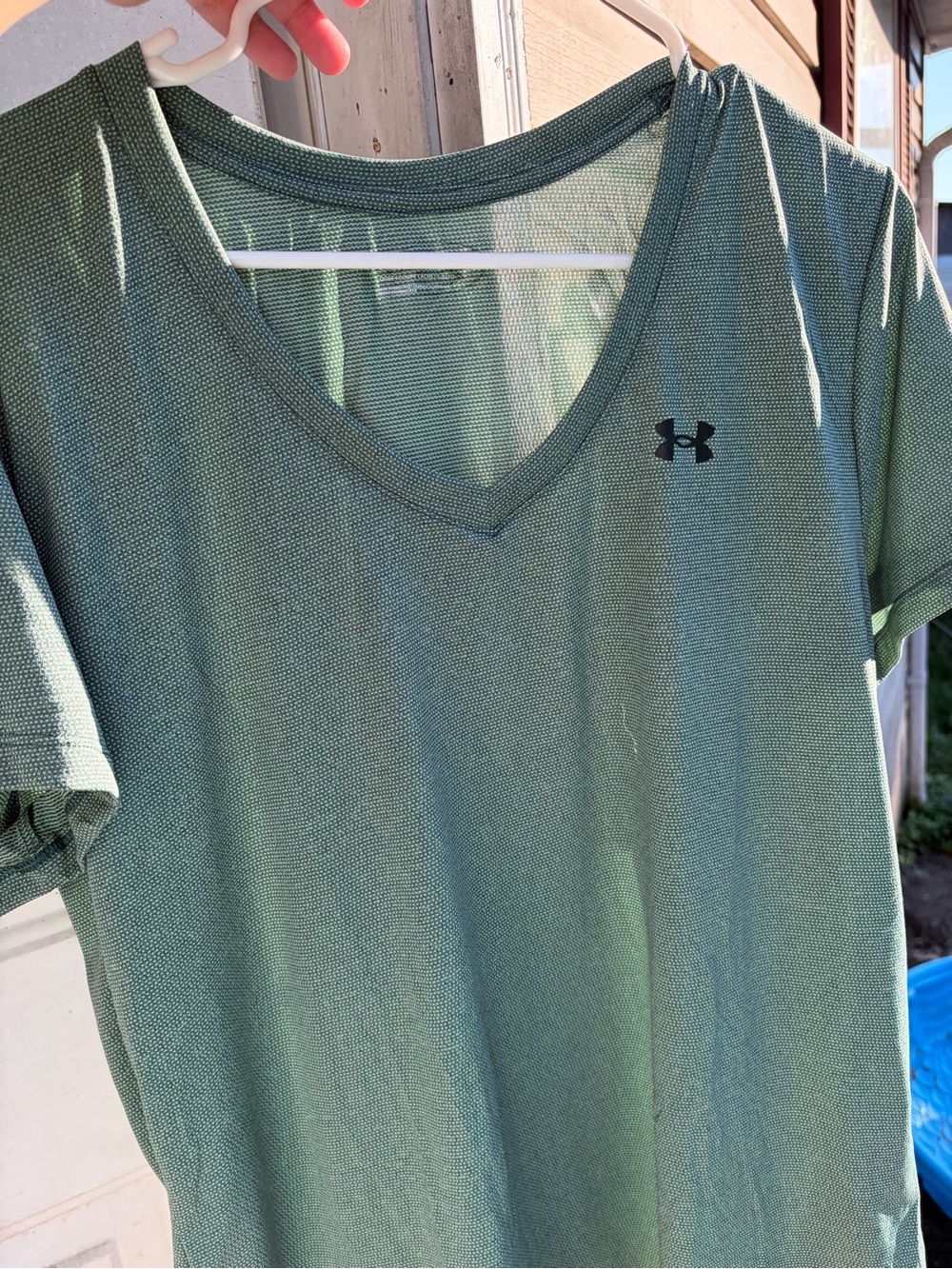 Under Armour Women's Short Sleeve V-Neck Top - Sage Green